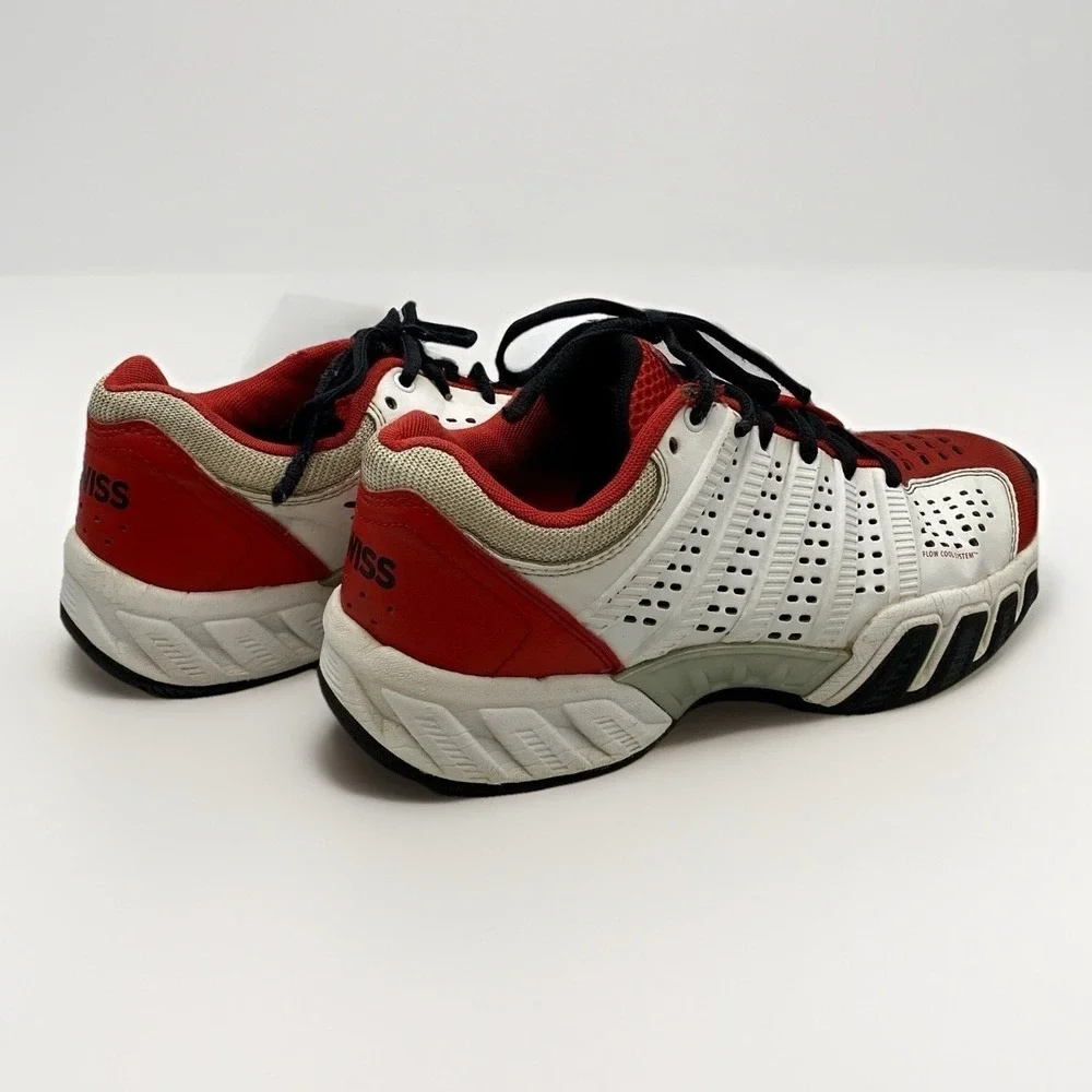 K-Swiss Men's Varsity Low Tennis Shoes - Red, White, Black Size 5‎ *